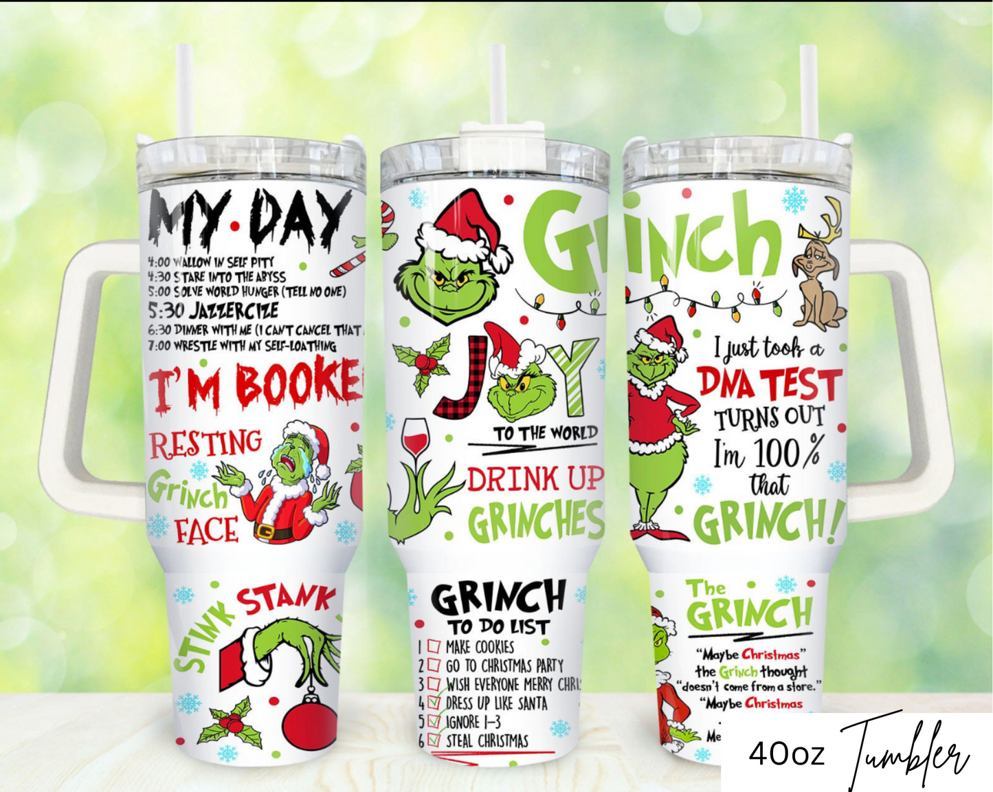 Christmas 40oz tumbler - Christmas "I'm booked"