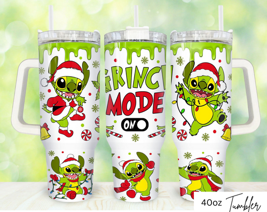 Christmas 40oz tumbler - Christmas Green drip