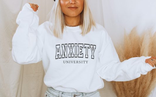 Grey anxiety crewneck