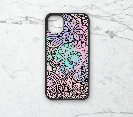 Phone case only!!  Pastel floral print