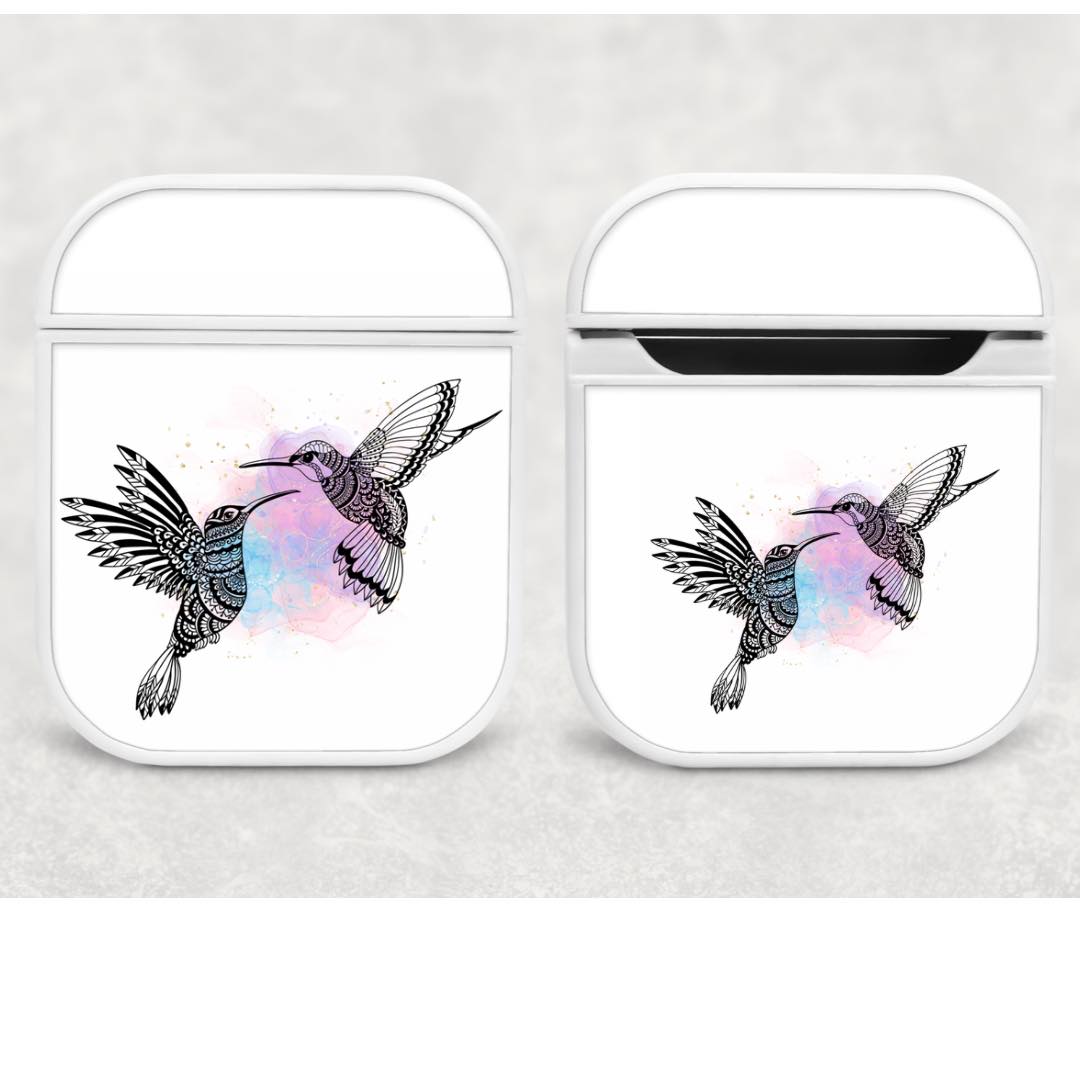 Air pod case - Watercolor hummingbird