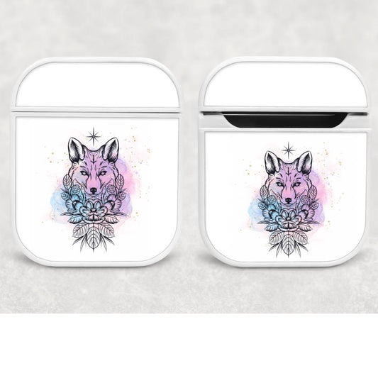 Air pod case - Watercolor wolf