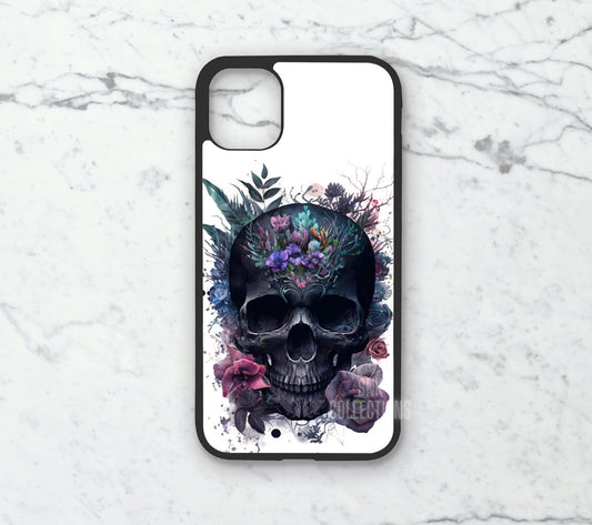 Phone case only!! Black watercolor skull