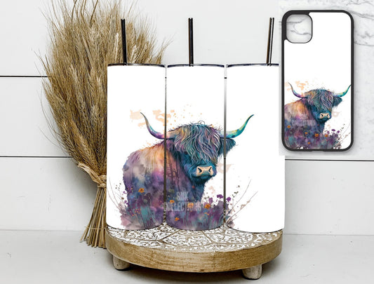 FULL BUNDLE! - Watercolor highland cow