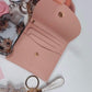 NEW blush pink cheetah WALLET Keychain