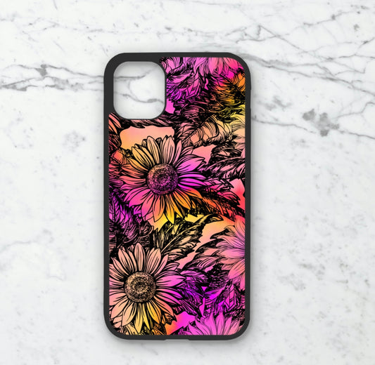 Phone case only!!Tie dye sunflower