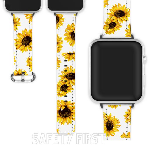 Yellow sunflower Apple watch wristband