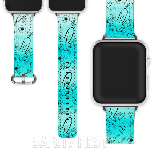 Floral penis Apple Watch wristband