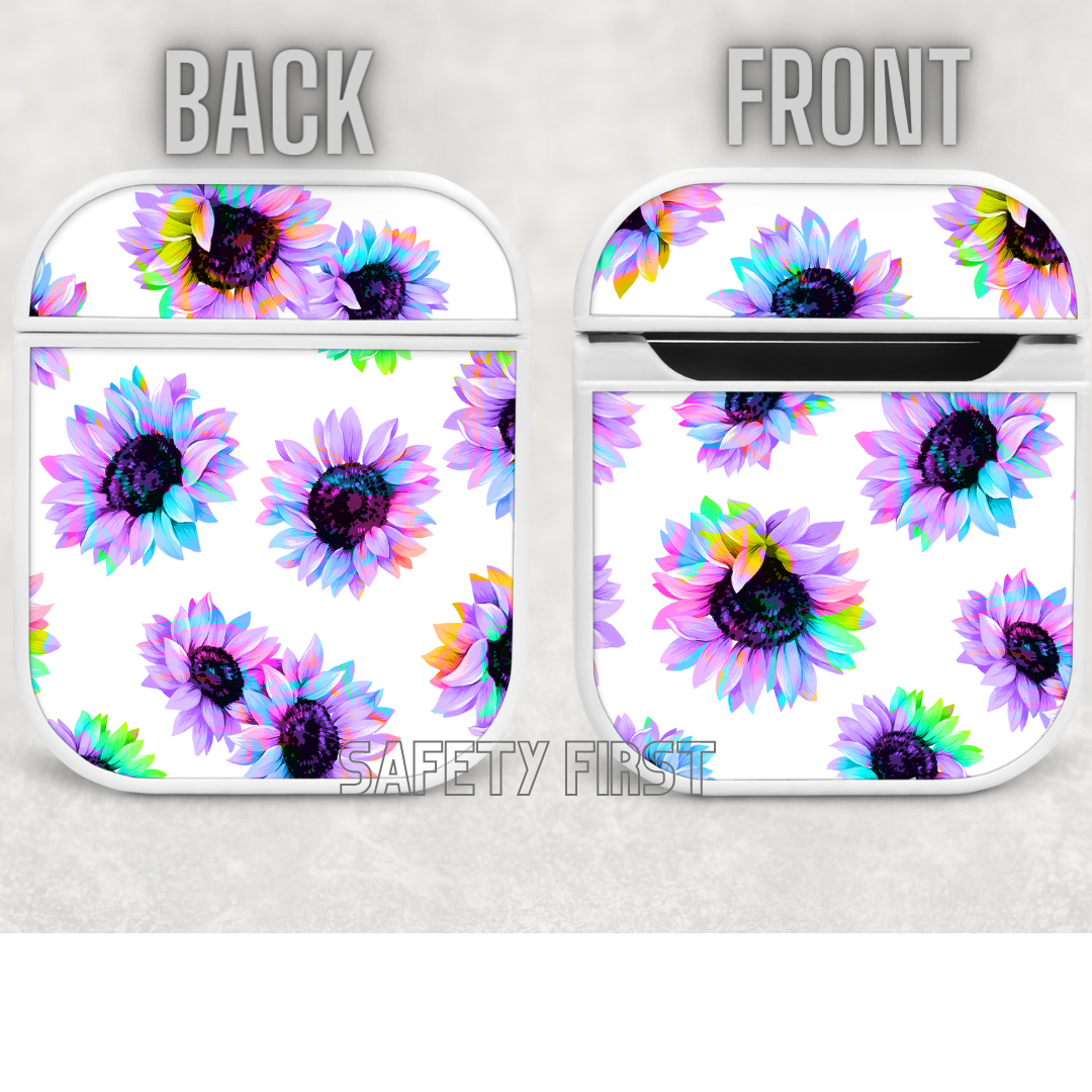 Air pod case - Rainbow sunflowers