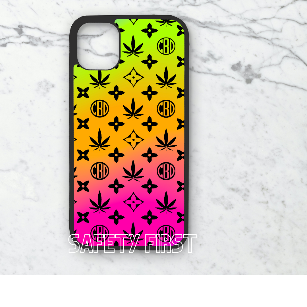 Phone case only!! Neon weed leaves