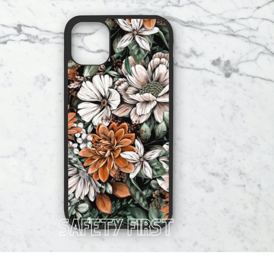 Phone case only!!   White and green floral