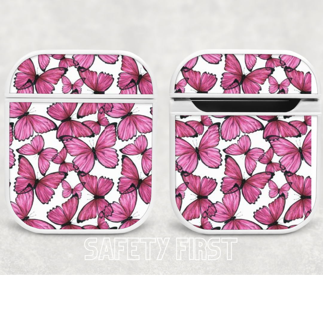Air pod case - Pink butterflies